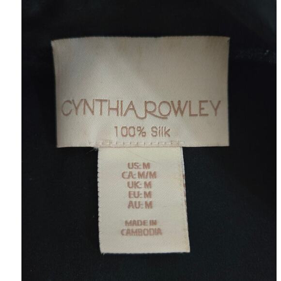 Cynthia Rowley Silk Buttoned Short Sleeve Shirt size M - Picture 4 of 4